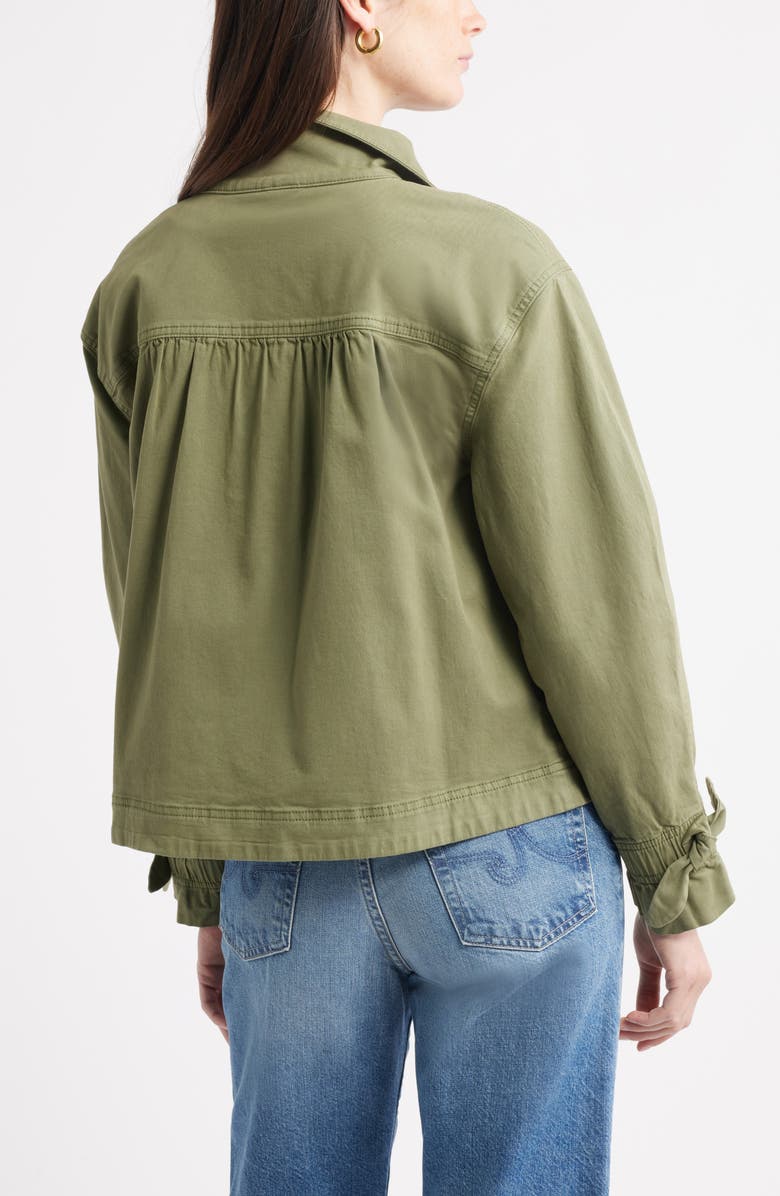 Caslon<sup>®</sup> Cotton Stretch Twill Swing Jacket, Alternate, color, Green Sorrel