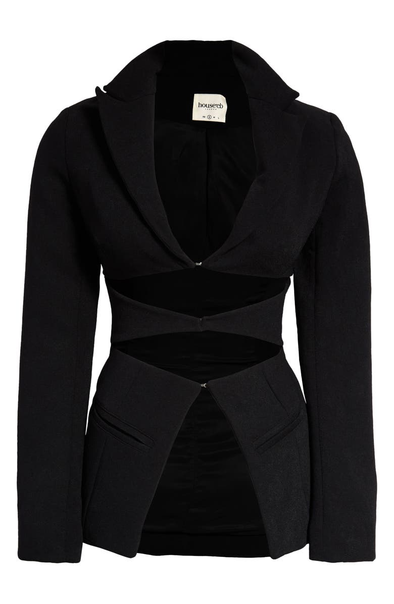 HOUSE OF CB Nour Cutout Crepe Blazer, Alternate, color, 