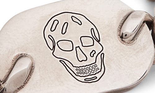 Alexander Mcqueen Mcqueen Skull Plate Pendant Bracelet In Metallic