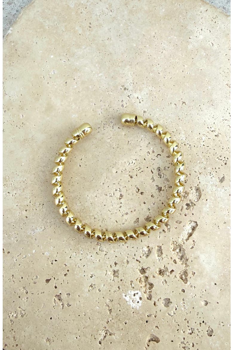 Coil Cuff Bracelet, Alternate, color, GOLD