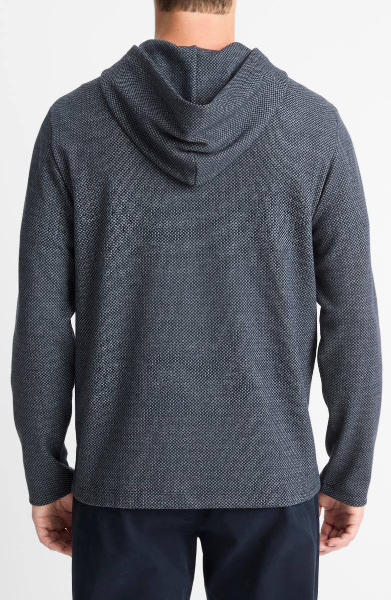 Vince Crosshatch Bird's Eye Knit Hoodie, Alternate, color, 