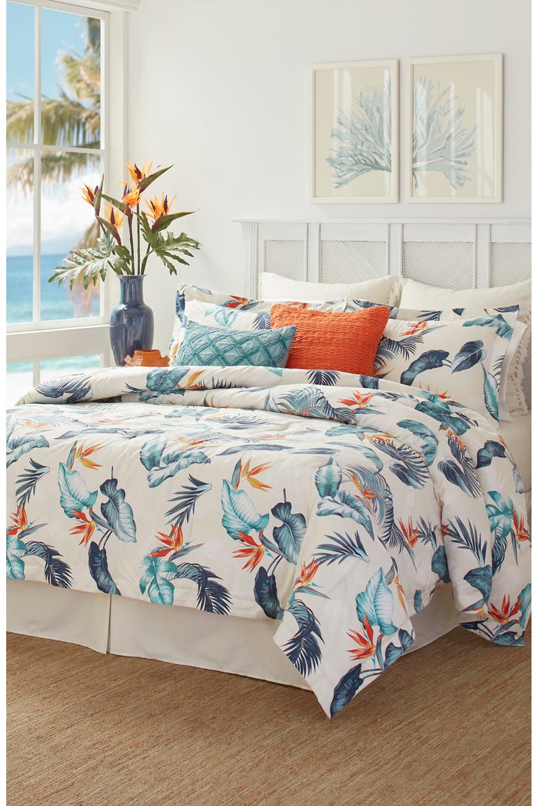 Bird's Eye View Comforter, Sham & Bed Skirt Set, Main, color, CORAL