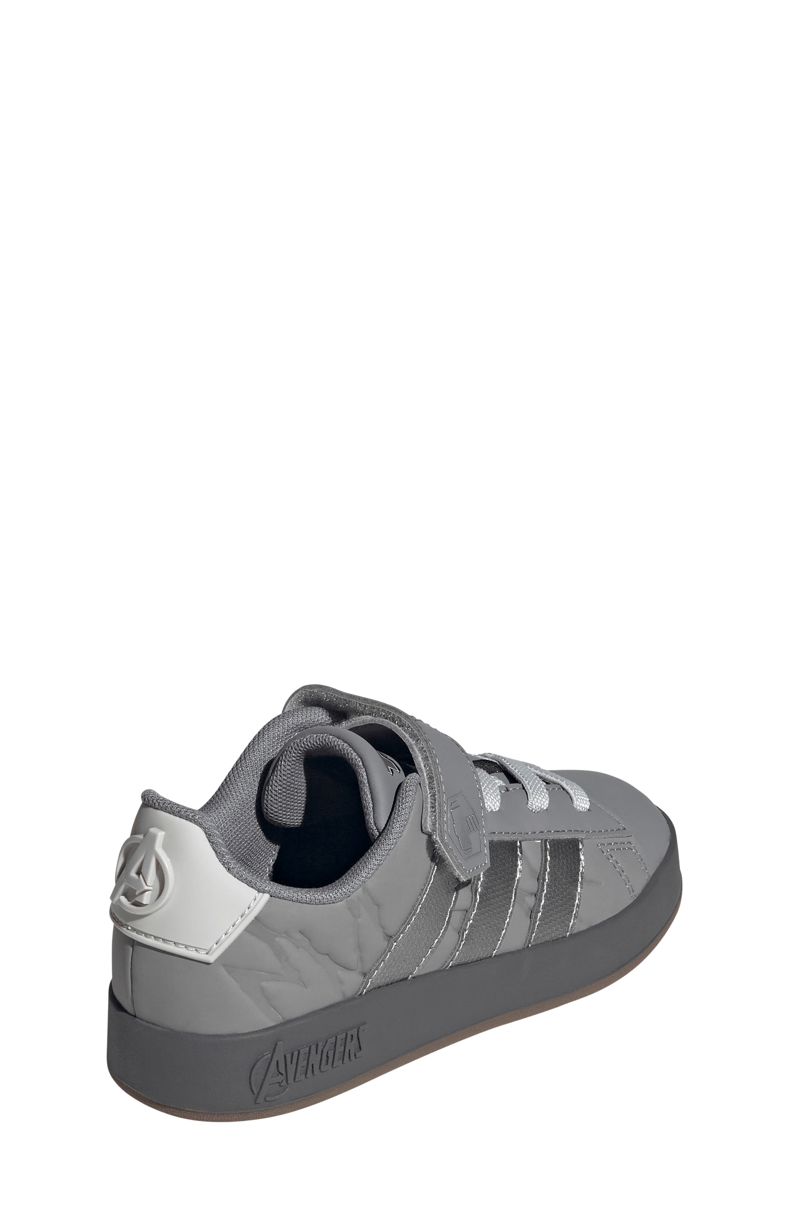 Kids' Grand Court Avengers Sneaker, Alternate, color, GREY/ SILVER/ GREY