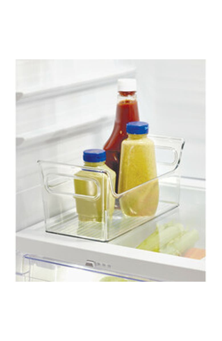 iDesign Plastic Condiment Organizer with Handles, Set of 2, Clear, Made in USA, Alternate, color, Clear