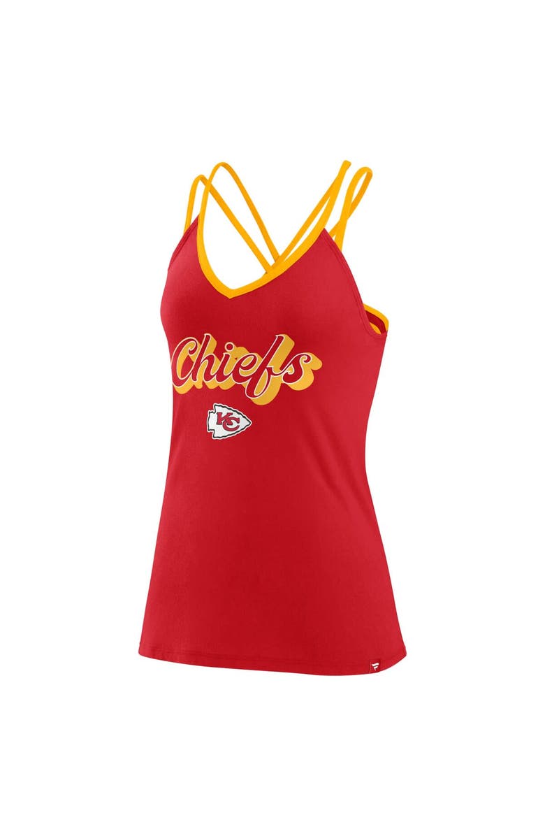 FANATICS Women's Fanatics Branded Red Kansas City Chiefs Go For It Strappy Crossback Tank Top, Alternate, color, 