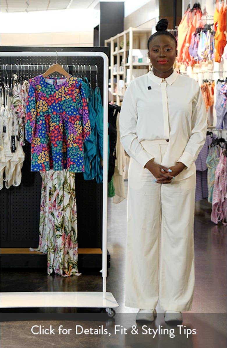 Kids' Floral Long Sleeve Cotton Jersey Dress, sales video thumbnail