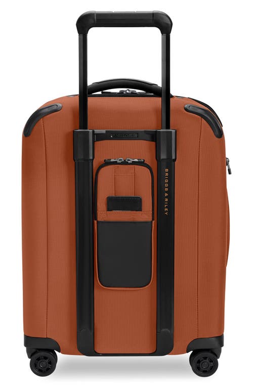 Briggs & Riley Zdx Global 21-inch Expandable Carry-on Spinner Suitcase In Brown