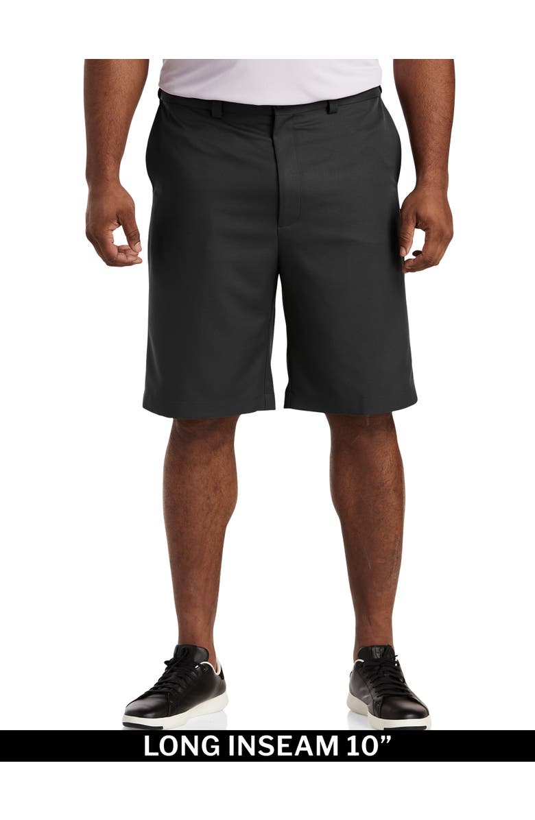 Oak Hill by DXL Waist-Relaxer Microfiber Shorts, Alternate, color, Black