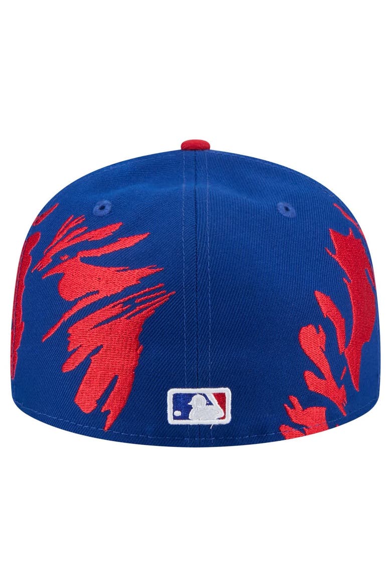 Men's New Era Royal/Red Chicago Cubs Retro Pattern 59FIFTY Fitted Hat, Alternate, color, Royal