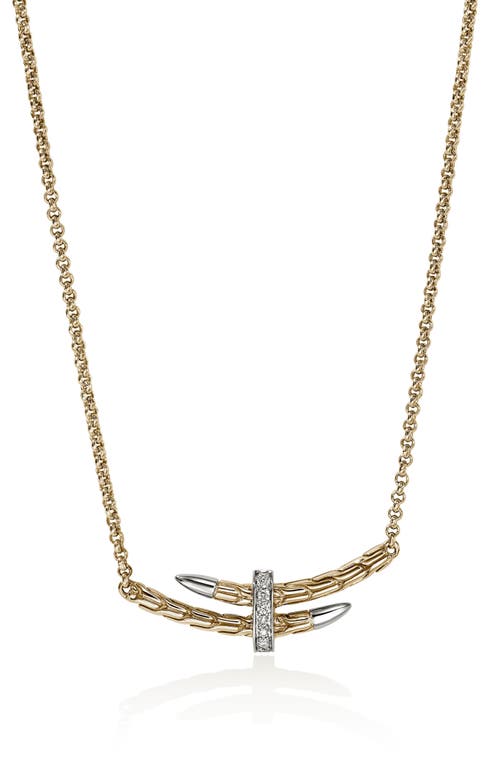 John Hardy Pavé Diamond Spear Station Necklace In Multi