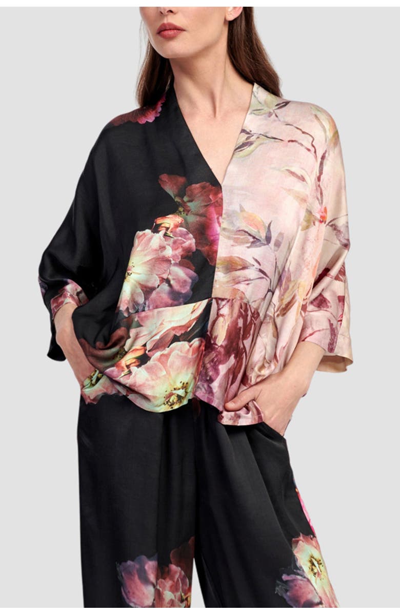 Alembika Mixed florals pullover blouse, Main, color, 