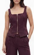 BY DESIGN Fernanda Stripe Zip-Up Top