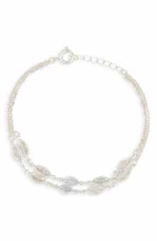 NORDSTROM RACK Marquise Cubic Zirconia Station Layered Bracelet