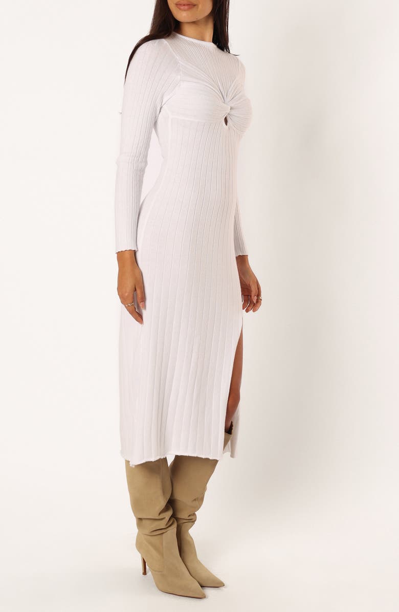 Petal & Pup Zayla Long Sleeve Rib Maxi Dress, Alternate, color, Cream
