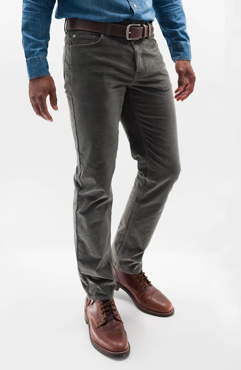 Devil-Dog Dungarees Stretch Corduroy Five Pocket Pants, Alternate, color, Carbon