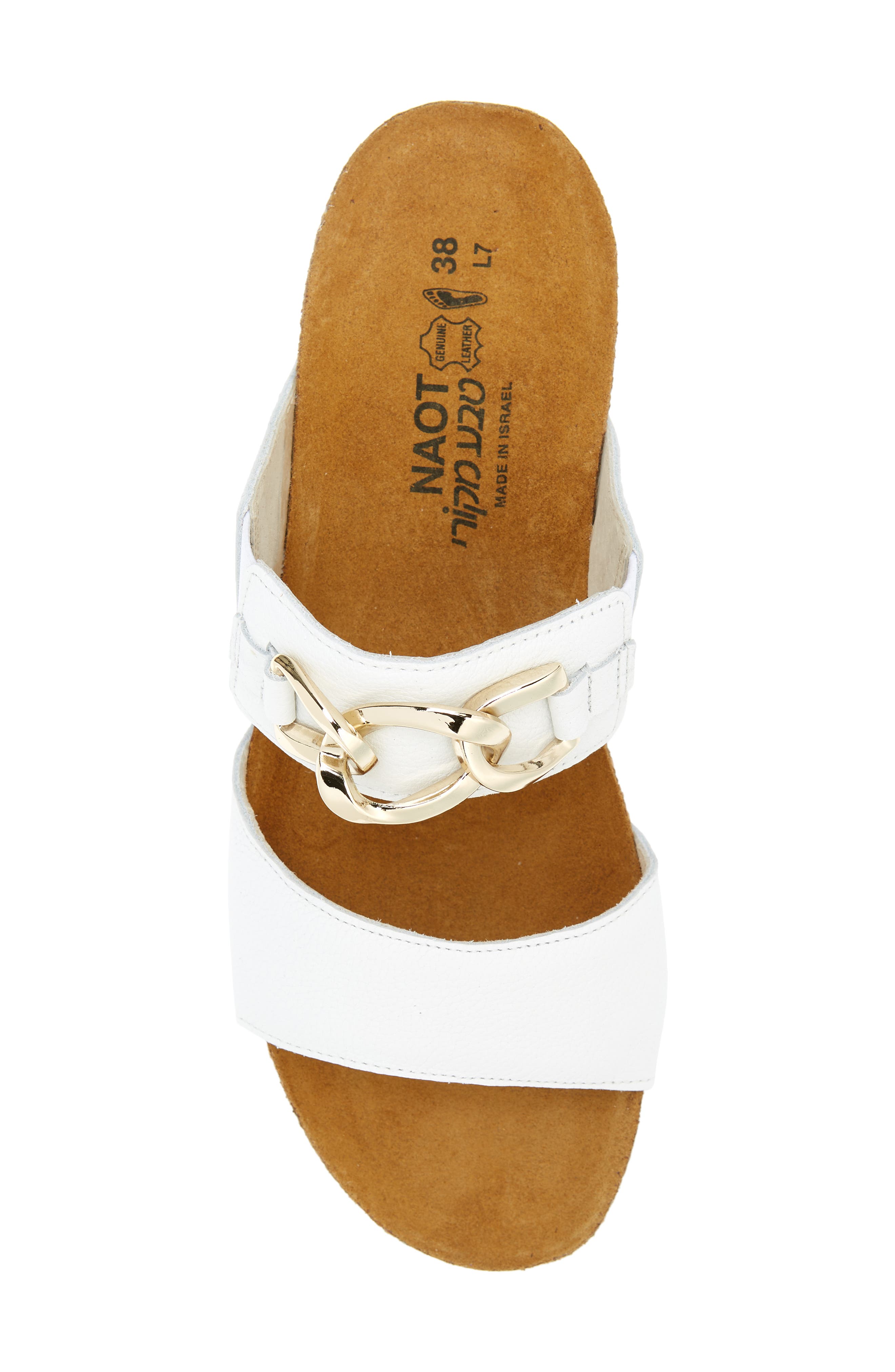 Naot Victoria Wedge Slide Sandal, Alternate, color, Soft White Leather