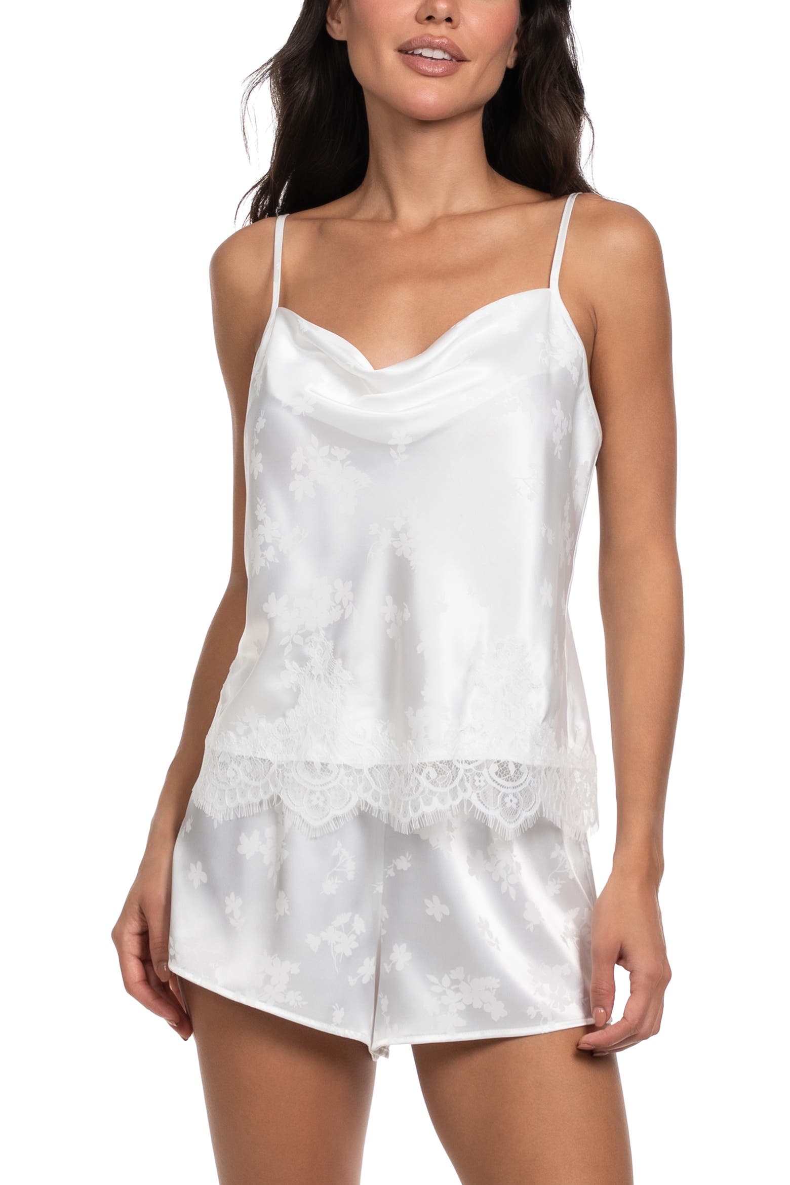 Shane Off Color In Bloom by Jonquil Shane Satin Jacquard Short Pajamas (Women ...