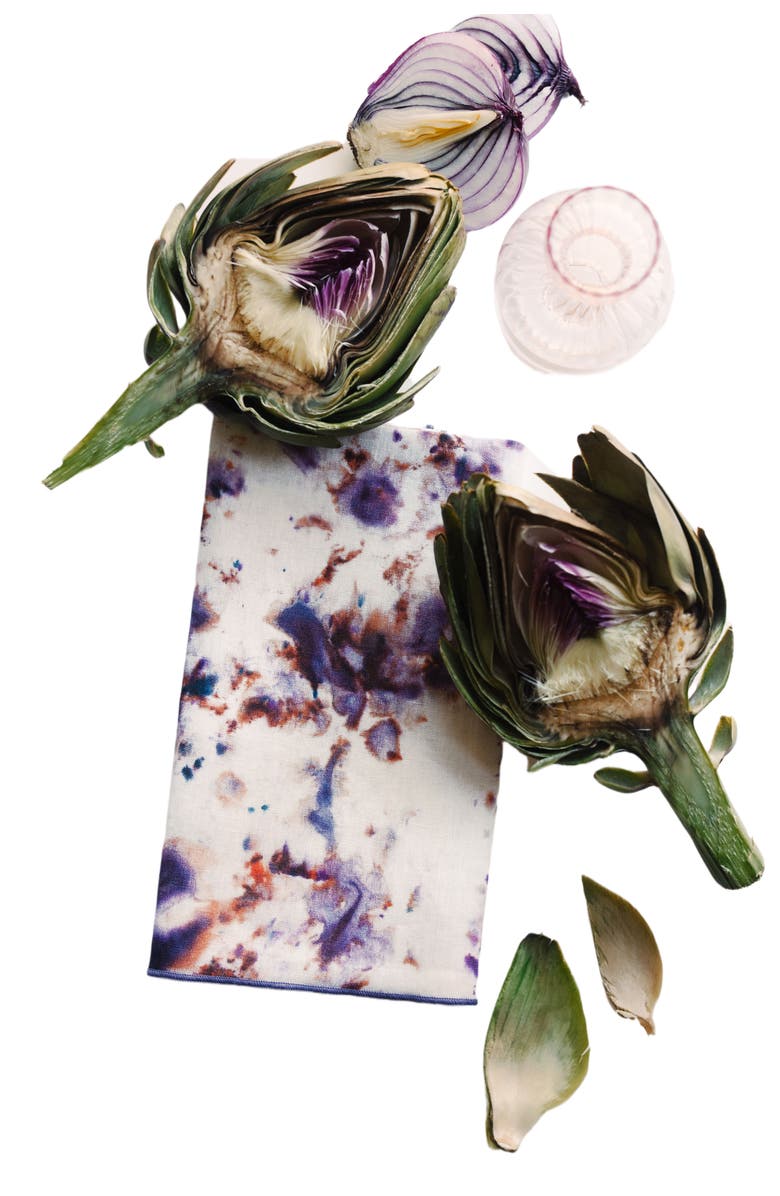 Goldie Home Rose Marble Napkin Set of 4, Alternate, color, Rose Marble Lavender Trim