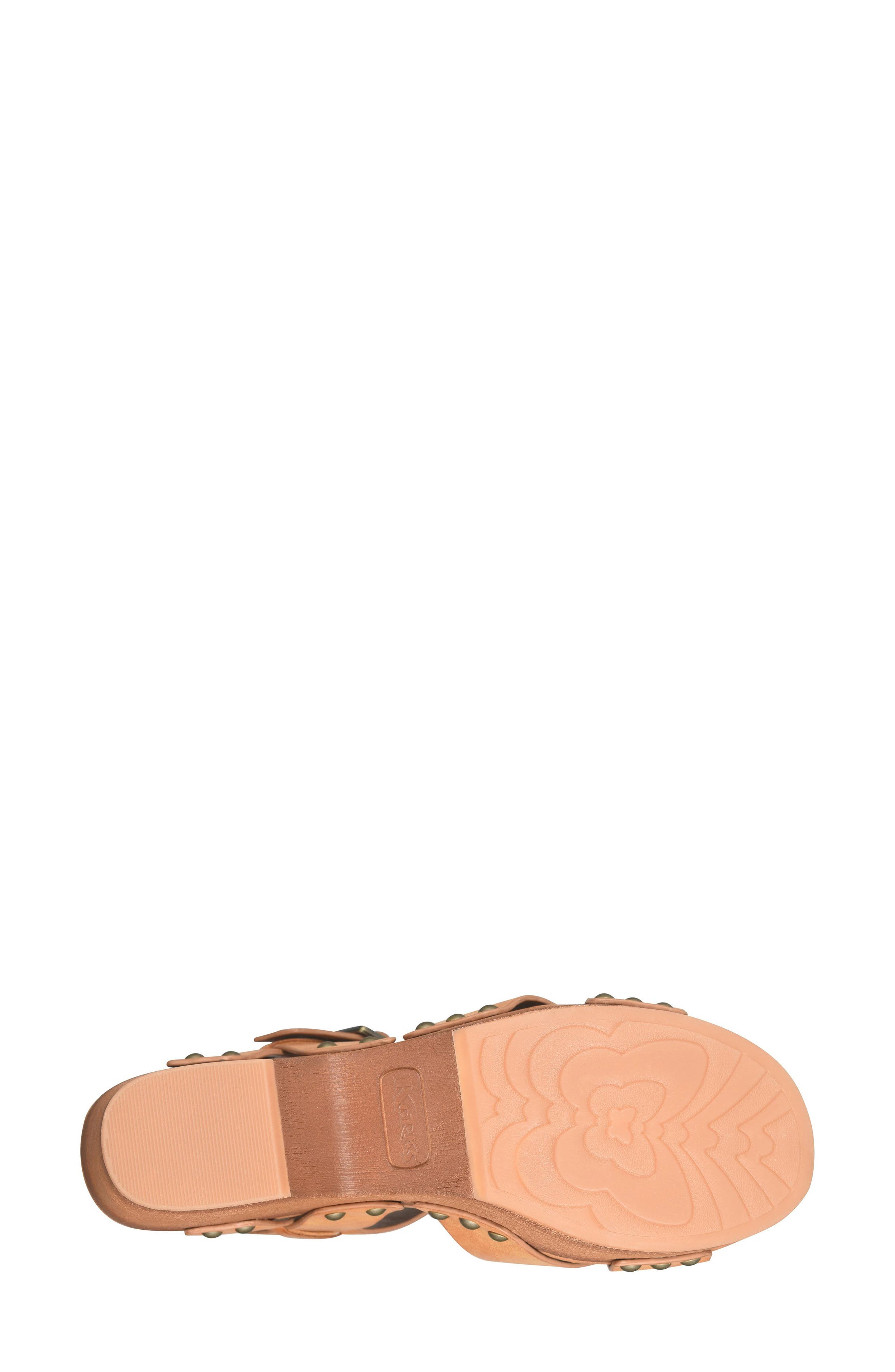 KORKS Leda Ankle Strap Platform Sandal, Alternate, color, Light Brown