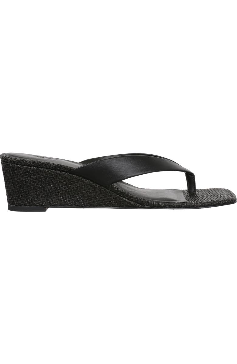 NORDSTROM RACK Shellie Wedge Sandal, Alternate, color, Black