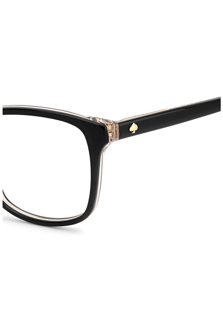 reilly 55mm rectangular reading glasses, Alternate, color, BLACK PINK