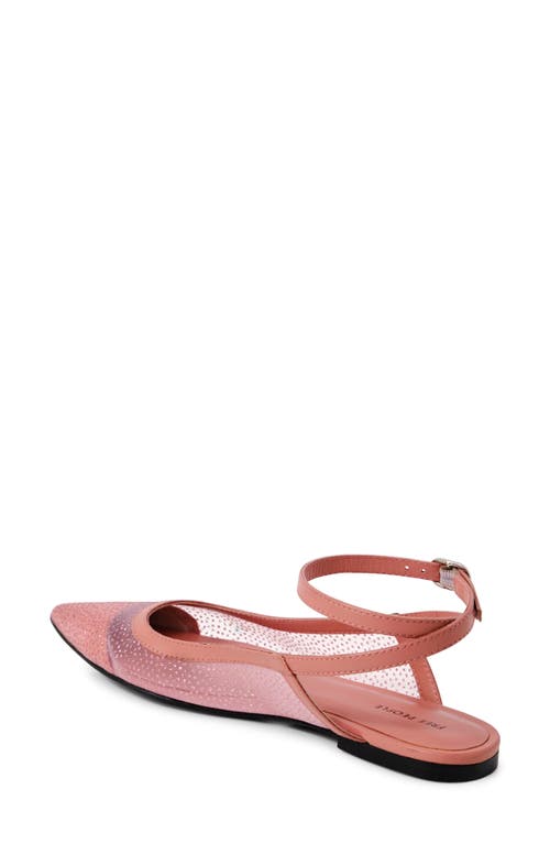 Free People Jules Glitter Mesh Pointed Toe Ankle Strap Flat In Cloud Pink