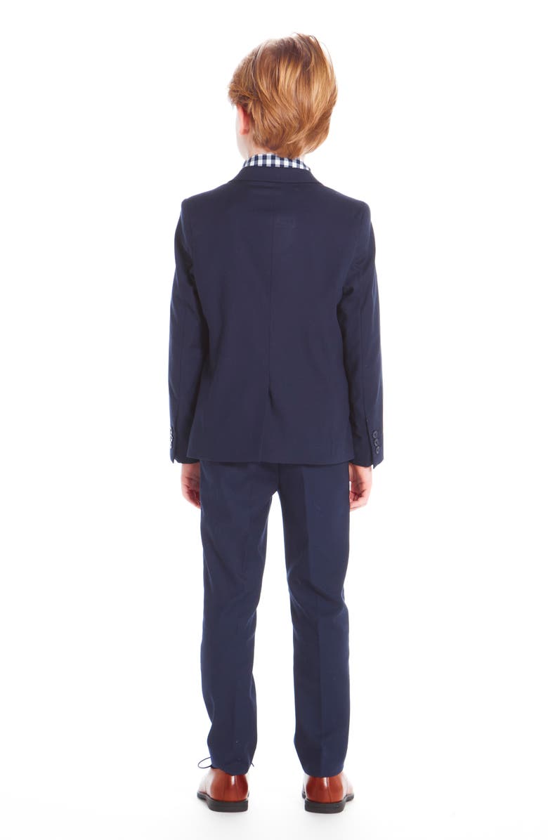 Andy & Evan Kids' Solid Stretch Two-Piece Suit, Alternate, color, Navy