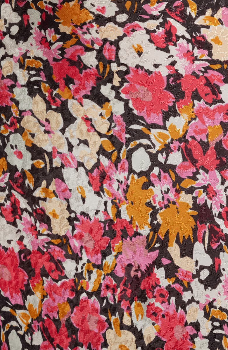 Saylor Delphine Abstract Print Satin Dress, Alternate, color,