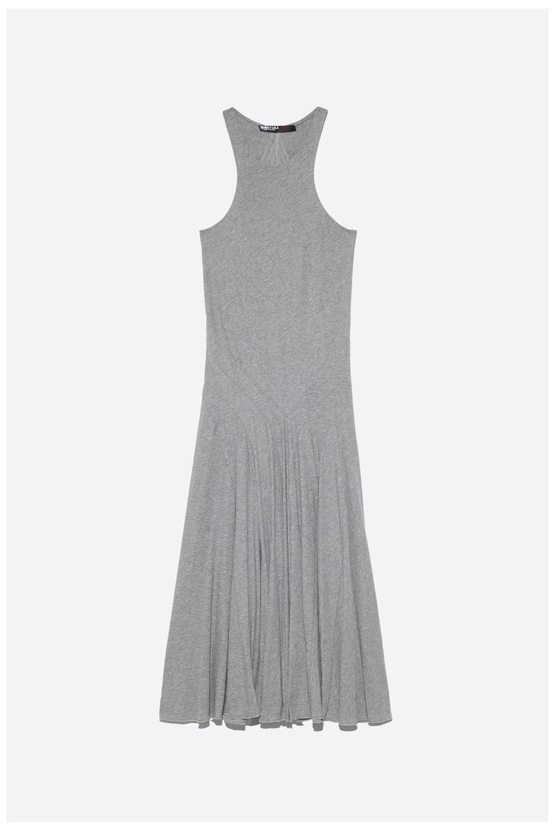 Sleeveless Midi A Line Dress, Alternate, color, MELANGE GREY
