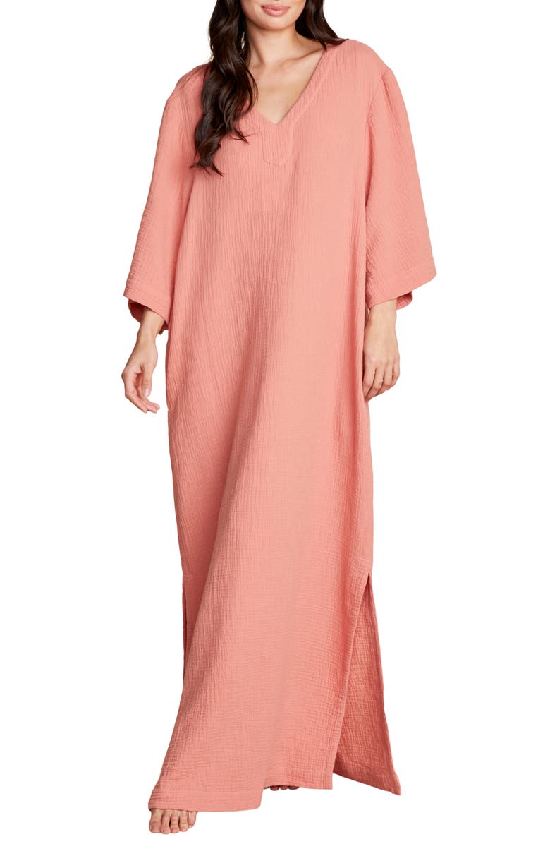 Barefoot Dreams<sup>®</sup> Sun Soaked Cotton Gauze Caftan, Main, color, 