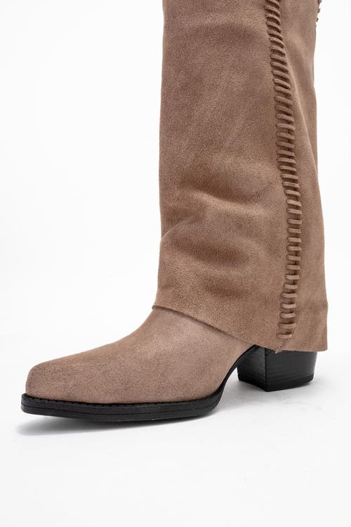 Forever & Always Shoes Clementina Leather Western Boot In Brown