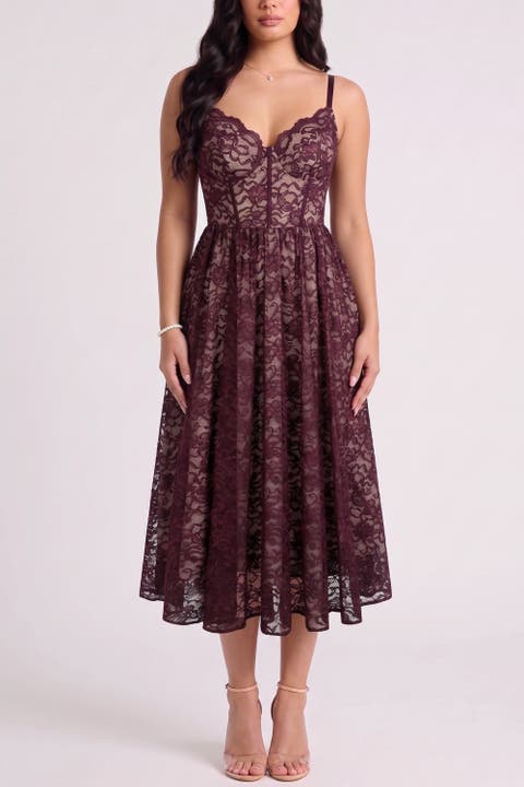 All-in-One Corset Bodice Built-In Shapewear Dress