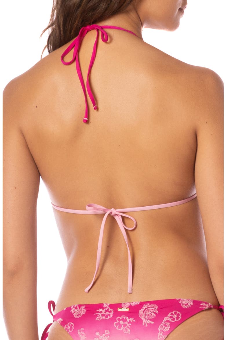Balmy Reversible Triangle Bikini Top, Alternate, color, PINK