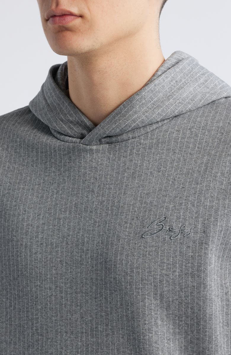 BOSS Seeger Cotton Blend Hoodie, Alternate, color, Medium Grey