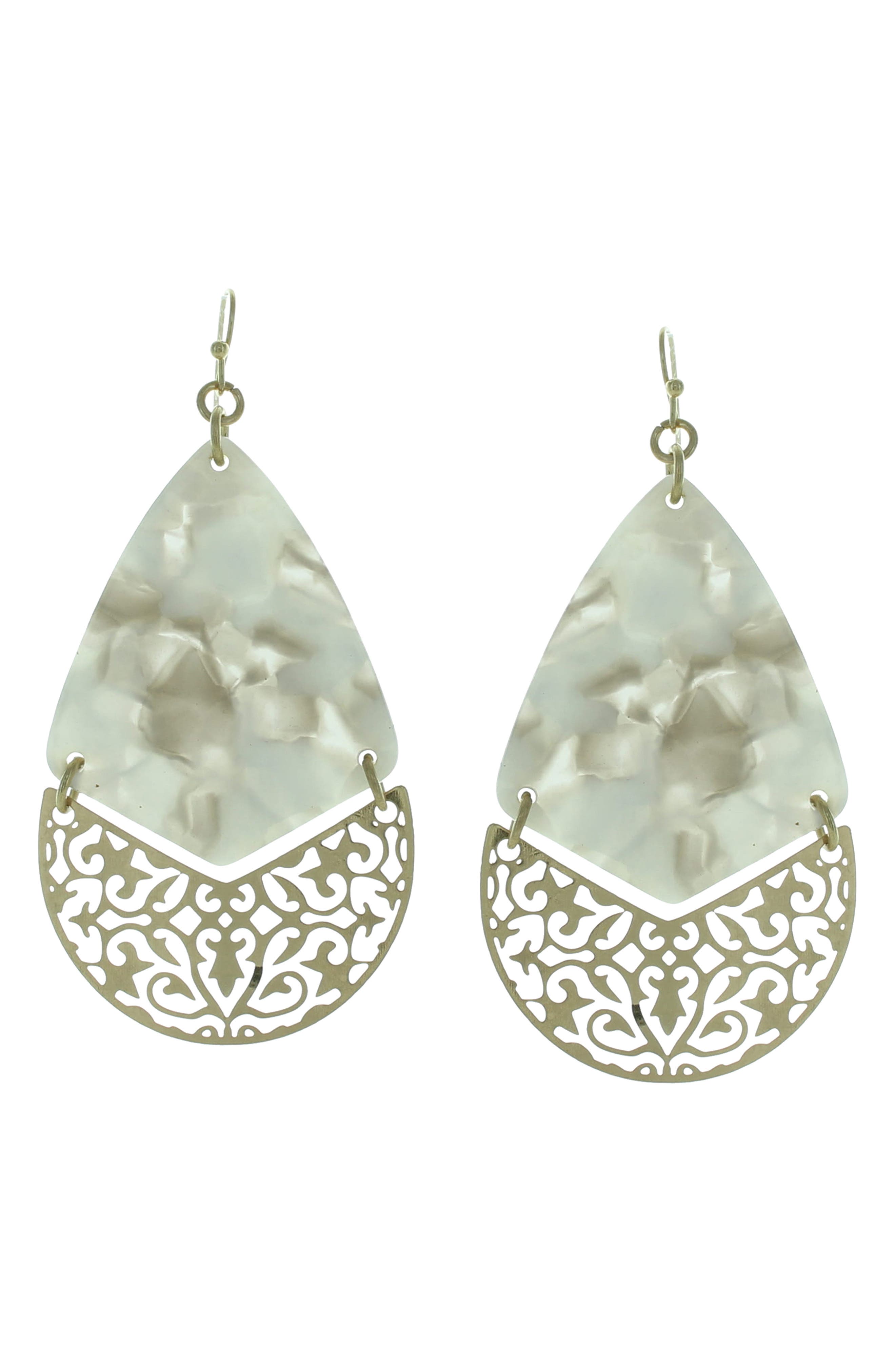 OLIVIA WELLES Quinn Filigree Drop Earrings