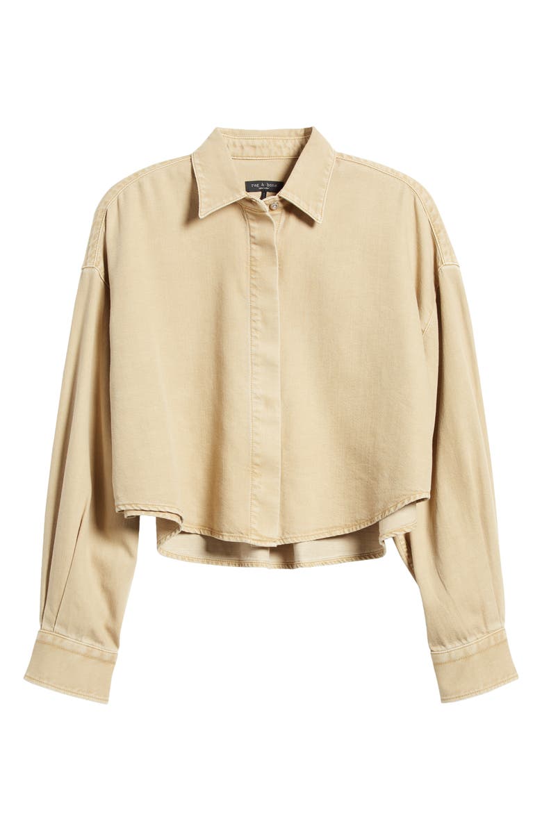 rag & bone Beatrice Featherweight Crop Shirt, Main, color, 
