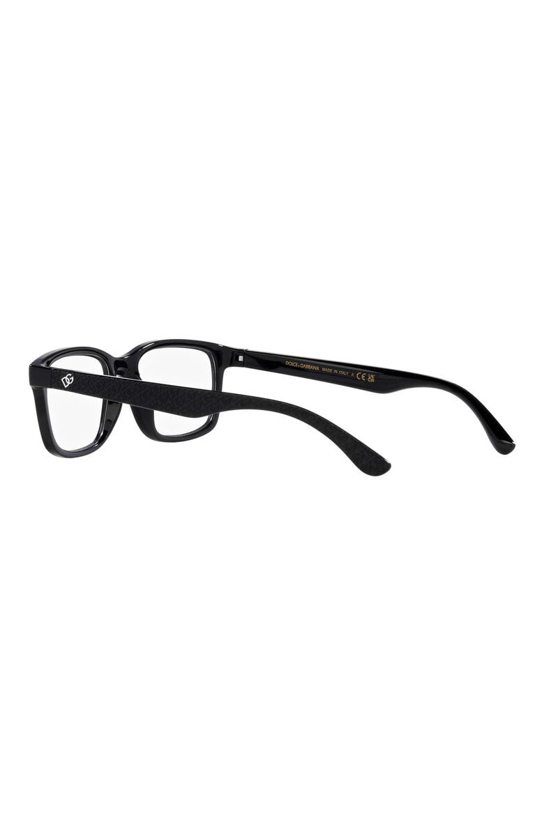 48mm Rectangular Optical Glasses, Alternate, color, BLACK