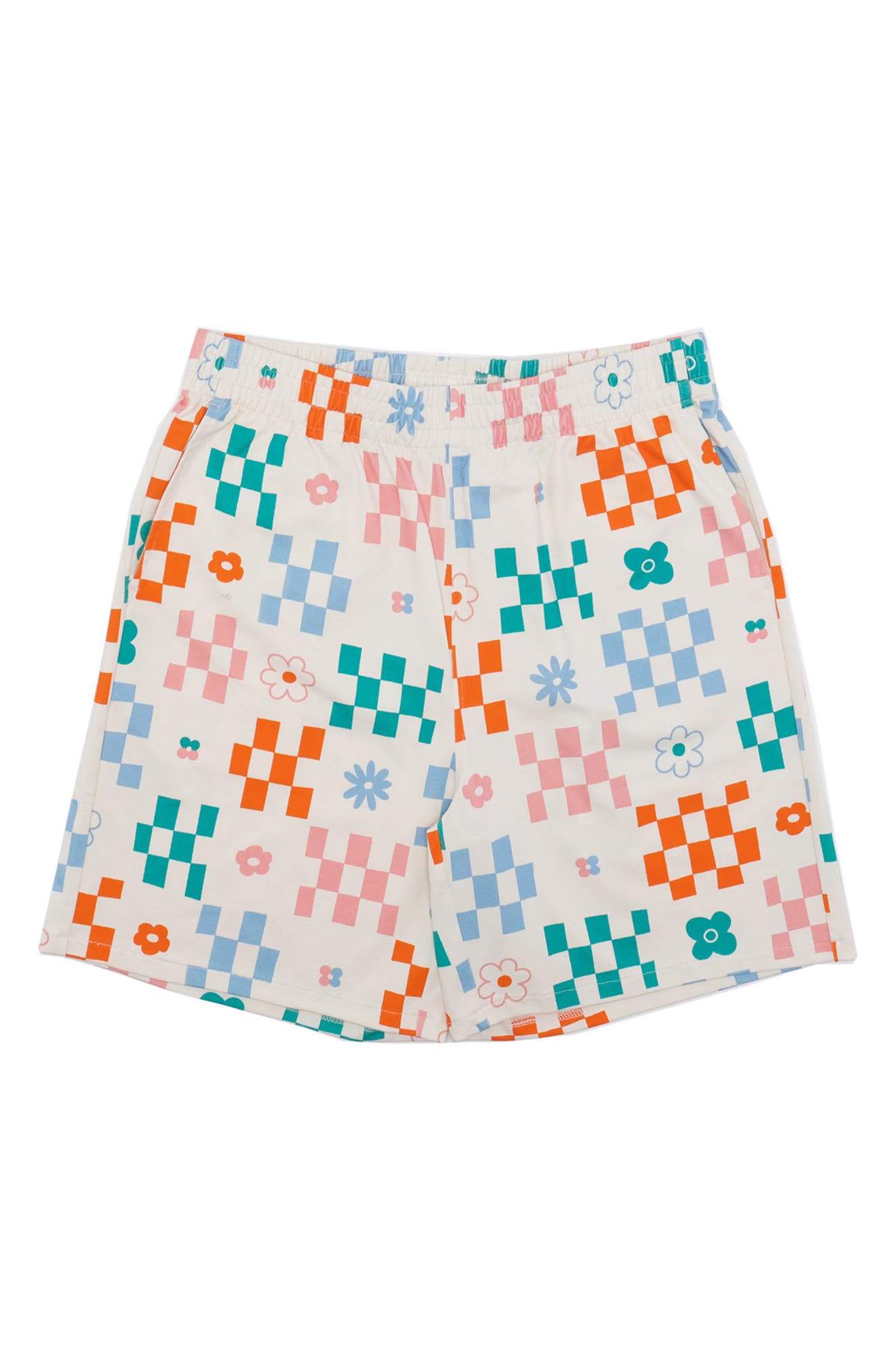 STUDENTS Summer of Love Jersey Shorts in Cream 