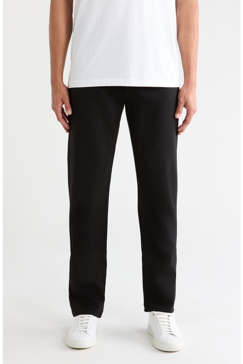 The Straight Double Knit Straight Leg Jeans, Main, color, DOUBLE KNIT BLACK