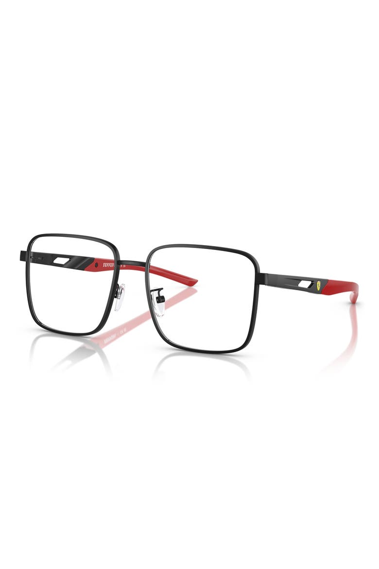 56mm Square Optical Glasses, Alternate, color, MATTE BLACK