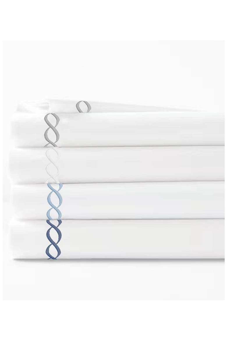 Rope Embroidered 600 Thread Count Cotton 2-Piece Duvet Set, Alternate, color, WHITE