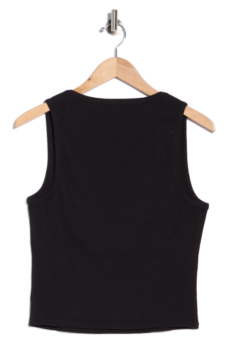Amanita Stretch Cotton Tank, Alternate, color, BLACK