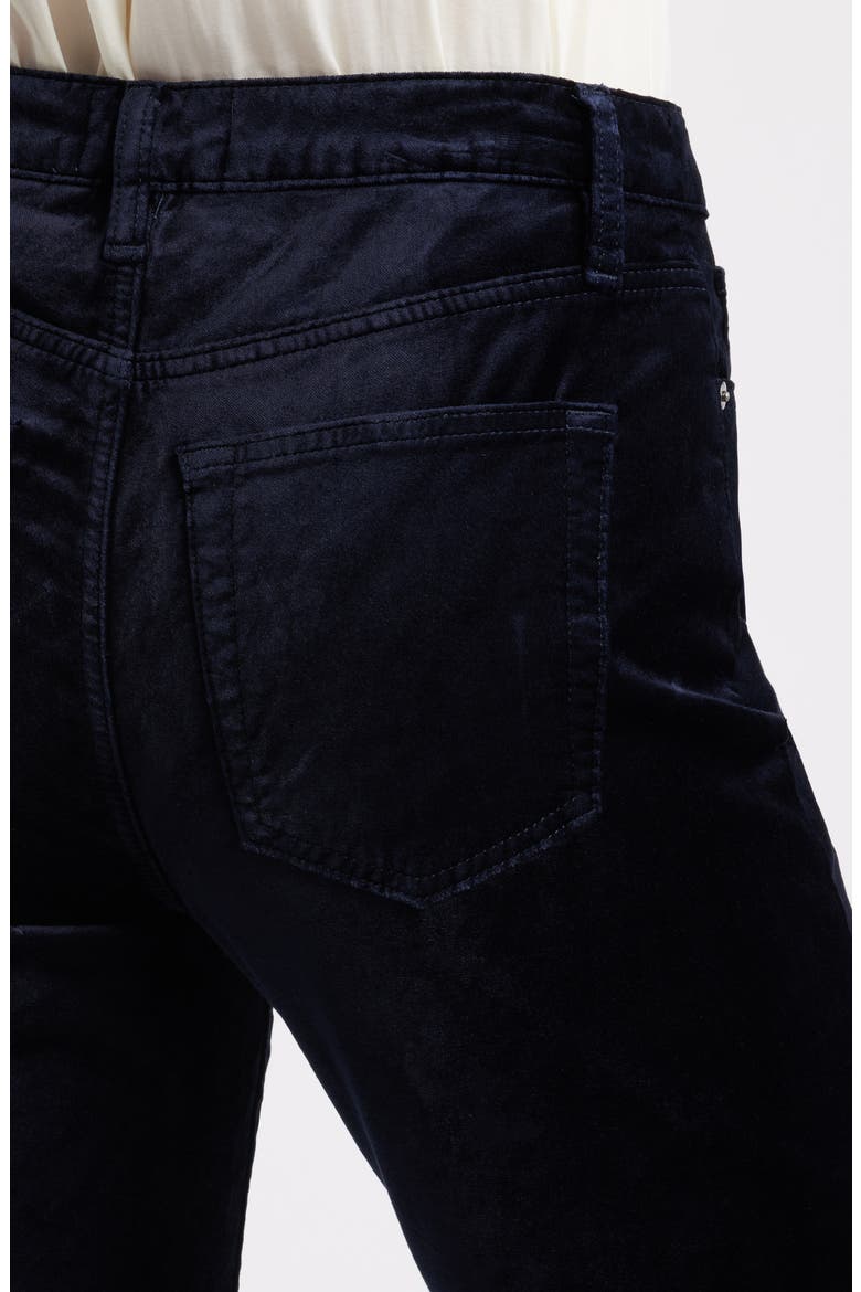 Le Sleek Velvet Ankle Straight Leg Pants, Alternate, color, NAVY VELVET