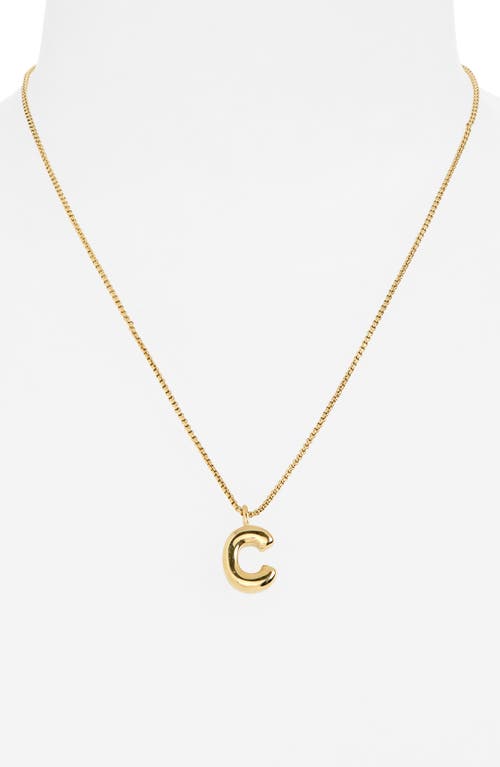 Open Edit Waterproof Bubble Initial Pendant Necklace