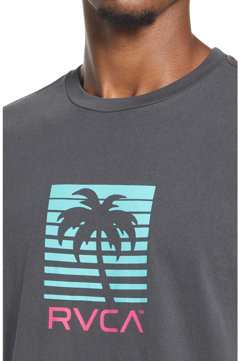 Palm Beach Cotton Graphic Tee, Alternate, color, PIRATE BLACK