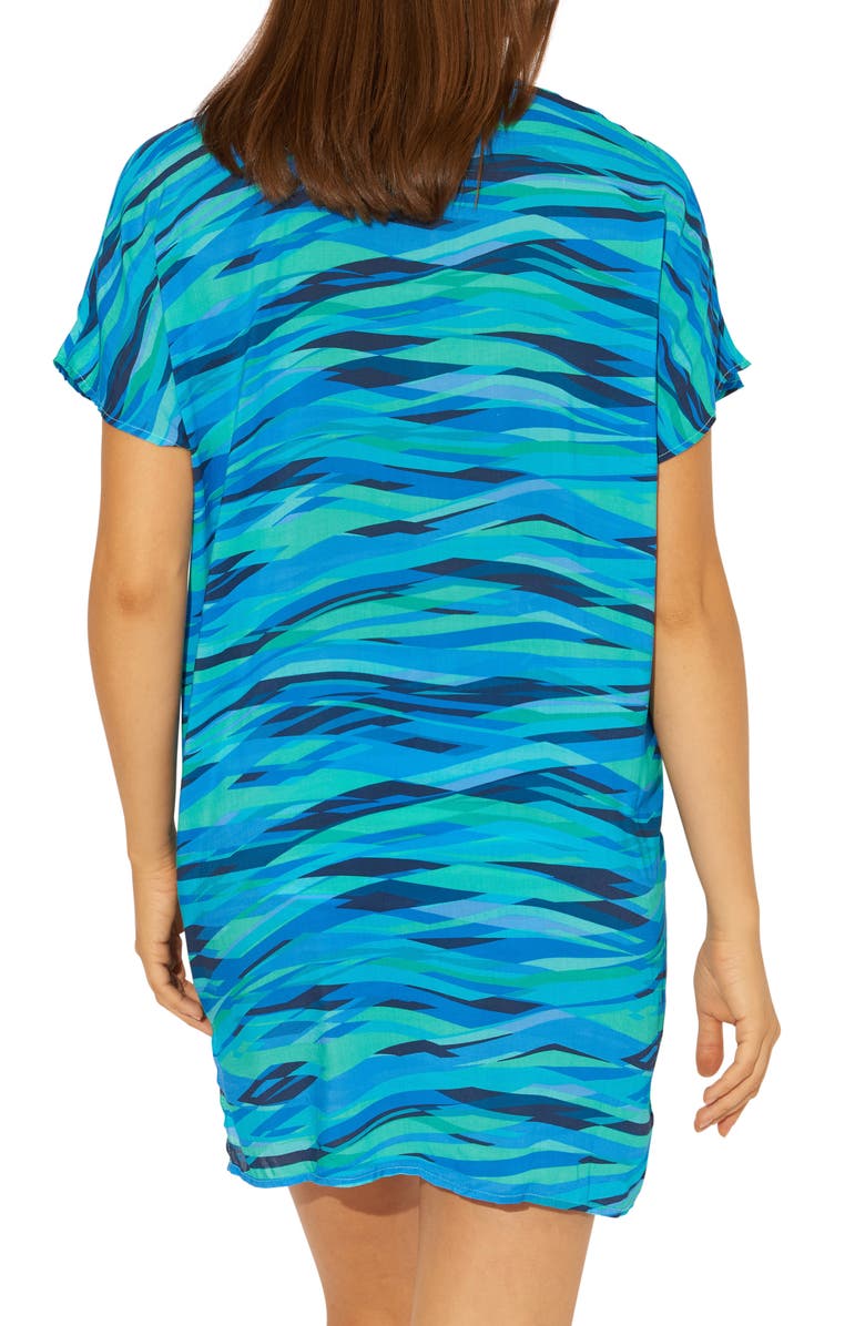 BLEU by Rod Beattie Waves of Change Cover-Up Dress, Alternate, color, 
