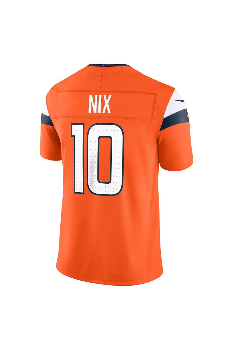 Men's Nike Bo Nix Orange Denver Broncos Team Vapor F.U.S.E. Stitched Limited Jersey, Alternate, color, Orange