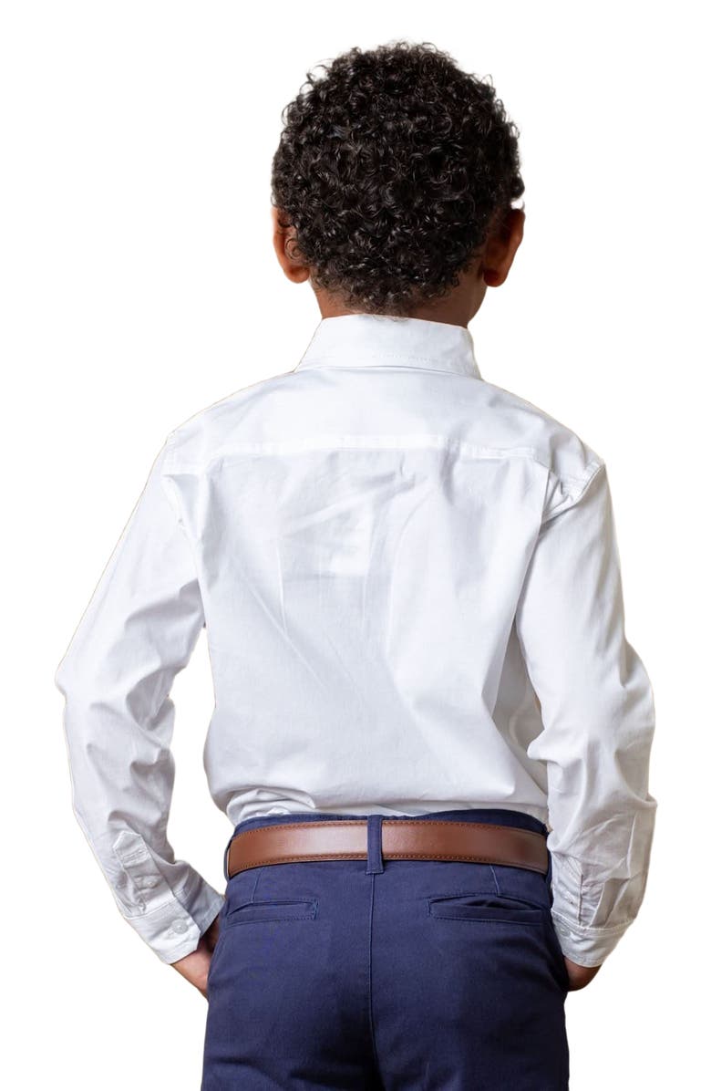 Hope & Henry Boys' Poplin Button Down Shirt, Kids, Alternate, color, Bright White