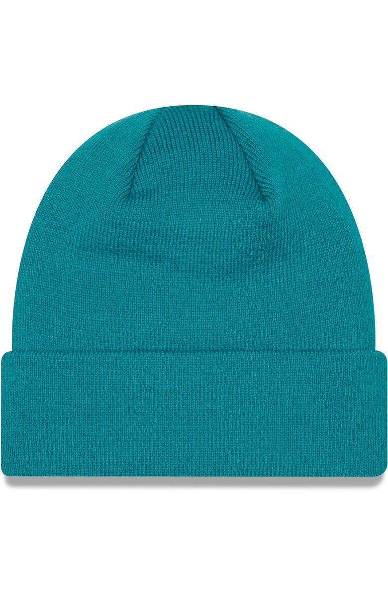New Era Men's New Era Turquoise Manchester United Seasonal Cuffed Knit Hat, Alternate, color, Turquoise