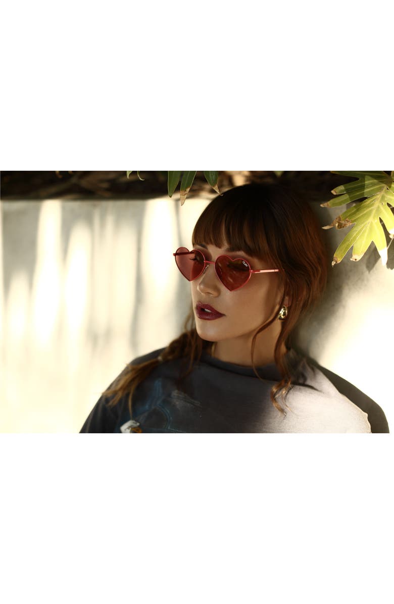QUAY Australia 53mm Heart Breaker Heart-Shaped Sunglasses, Alternate, color, 